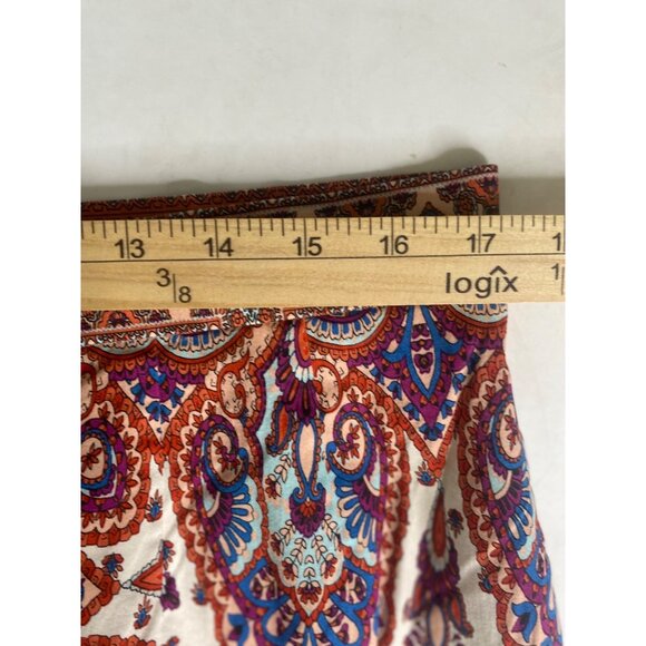 Antonio Melani Pencil Skirt Womens Size 14 Paisley‎ Cotton Blend Lined Boho - Picture 6 of 11